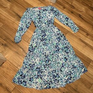 Lilly Pulitzer Jeannie off the shoulder midi dress xs